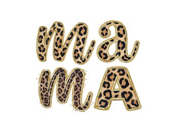 Mama Leopard PNG, Shirt Design,  Mom Graphic, Mother’s Day PNG, Instant Download