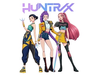 Huntrix Demon Hunters PNG Bundle, Rumi Mira Zoey, Kpop Shirt Design, Instant Download