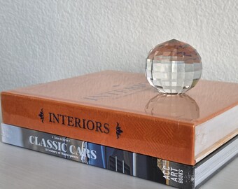 Faceted Crystal Ball Sphere | Paperweight | Prismatic Light Catcher | Home Décor