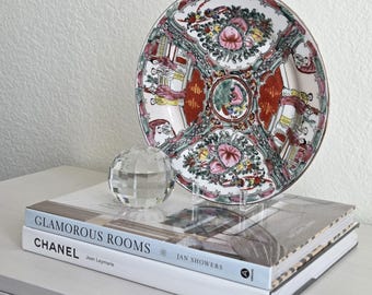 Antique Quianlong Reproduction Rose Medallion 10” Plate