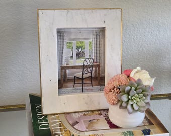 Marble and Brass 5x7 Photo Frame