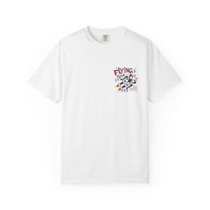 Flying Robot Graphic Tee: Unisex Garment-Dyed Cotton T-Shirt