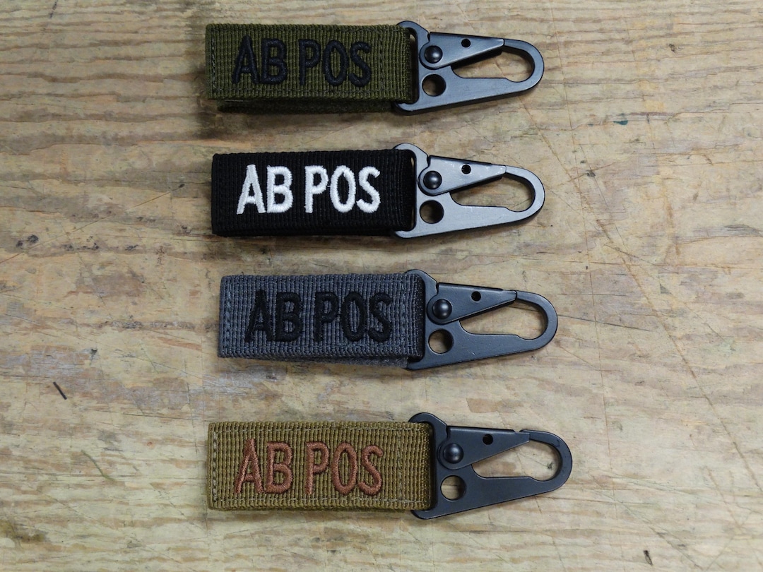 Tactical Blood Type Keychain - Etsy