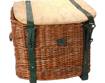Romanian Army Wicker Pack Horse Pannier