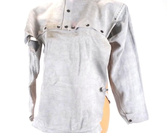 US Military Leather Cape/Sleeve Bib NSN: 8415-00-261-6437 (USED) sz Medium