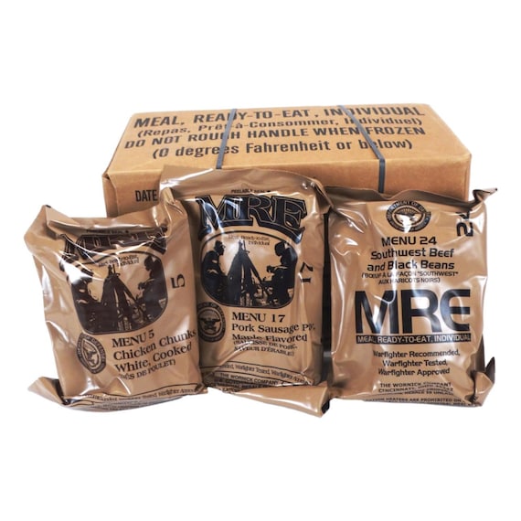US Military Meal-ready-to-eat MRE (12 Meals) 1-CASE (menu A or B 