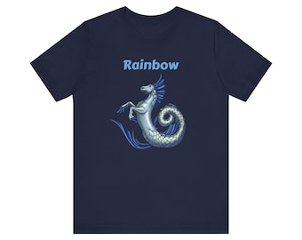 Rainbow the Fish-Pony Graphic T-Shirt | Quirky Sea Horse Tee