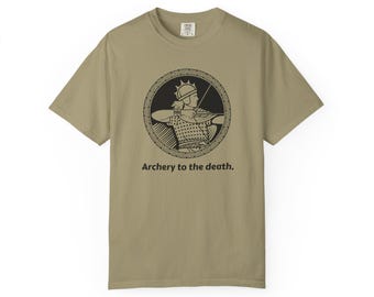 Archery to the death Unisex T-shirt, Funny Magnus Chase Tee, Archery Lover Graphic Tee, Norse demigod Tee, Hotel Valhalla Tee