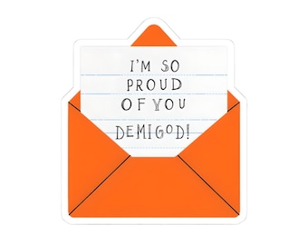 Proud of You Demigod Stickers, Positive Vibes, Motivational Decal, Encouraging Label, Percy Jackson Fan Gift