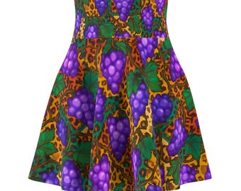 Skater Skirt, Dionysus Cabin Demigod's Clothing Apparel Gift for Percy Jackson Fans, Greek Mythology, Camp Half-Blood Outfit,Teen Skirt,