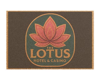Doormat, The Lotus Hotel & Casino Floor Mat, Welcome Mat, Housewarming Gift, Entryway Rug, Percy Jackson Themed Decor, Front Door