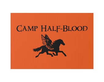 Placa de jardim, presente para fã de Percy Jackson, decoração para áreas externas, mitologia grega, acampamento de semideuses, acampamento meio-sangue