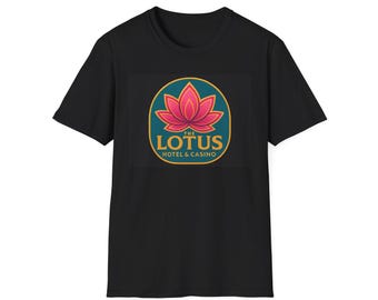 Lotus Hotel & Casino Softstyle T-Shirt, Demigod Vacation Tee, Vintage Magical Vegas Shirt, Travel Graphic Top, Gift for Percy Jackson Fans