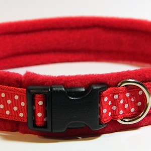 MEDIUM width Fleece Padded Funprints Dog Collars made to measure Quick Release image 5