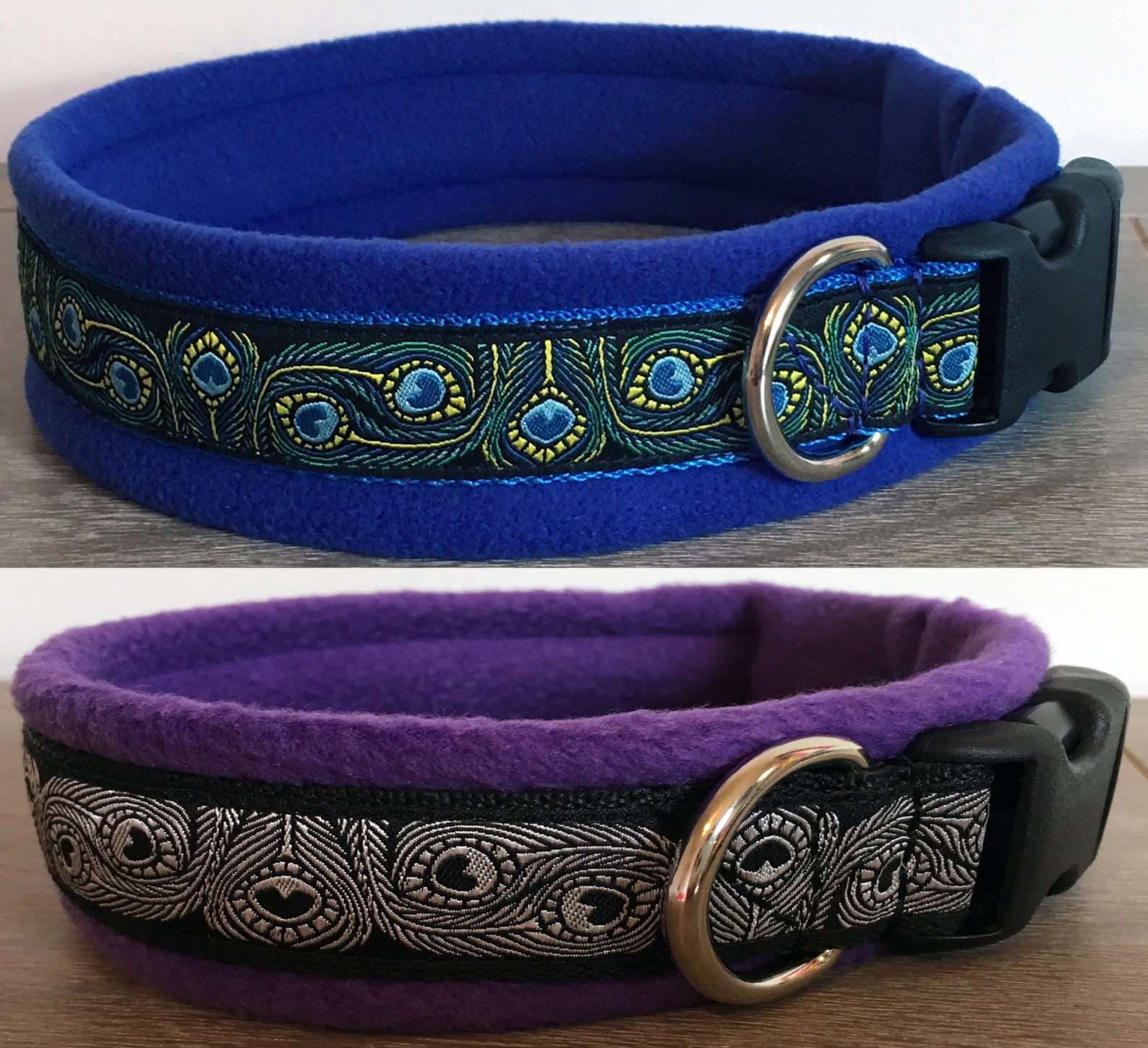 WIDE width BROCADE Padded Dog Collars made to measure Etsy
