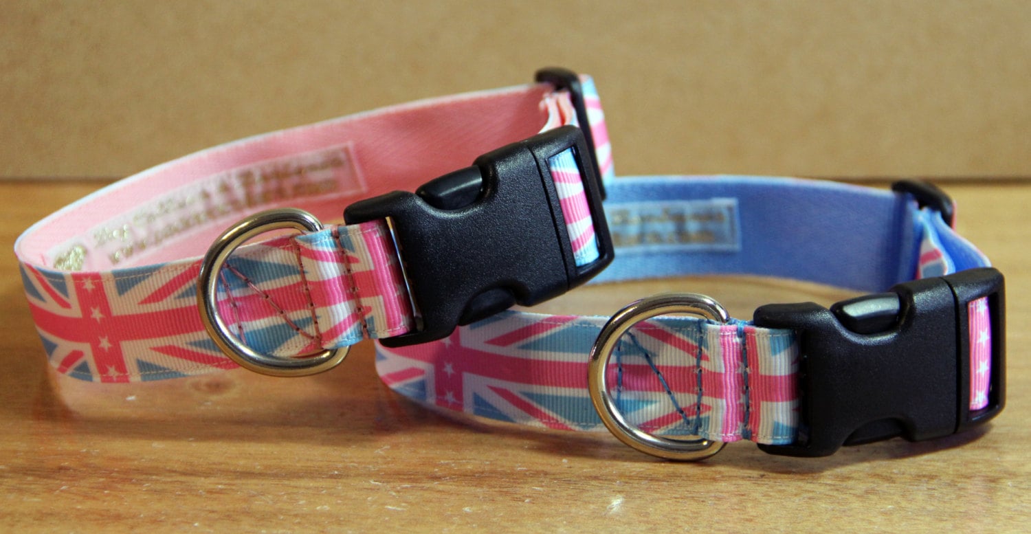 1 width Pastel Union Jack Dog Collars British Flag Etsy