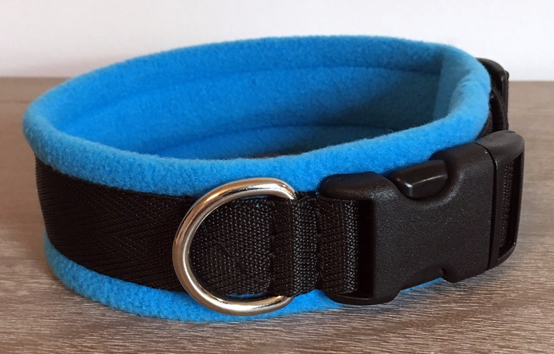 WIDE Width Fleece Padded Dog Collar Large dogs made to Etsy
