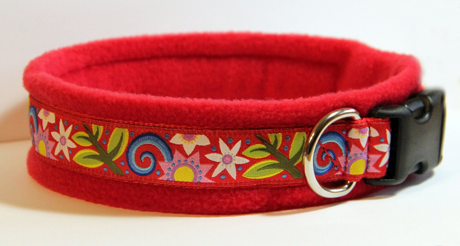 WIDE Width BROCADE Padded Dog Collars made to Measure Etsy
