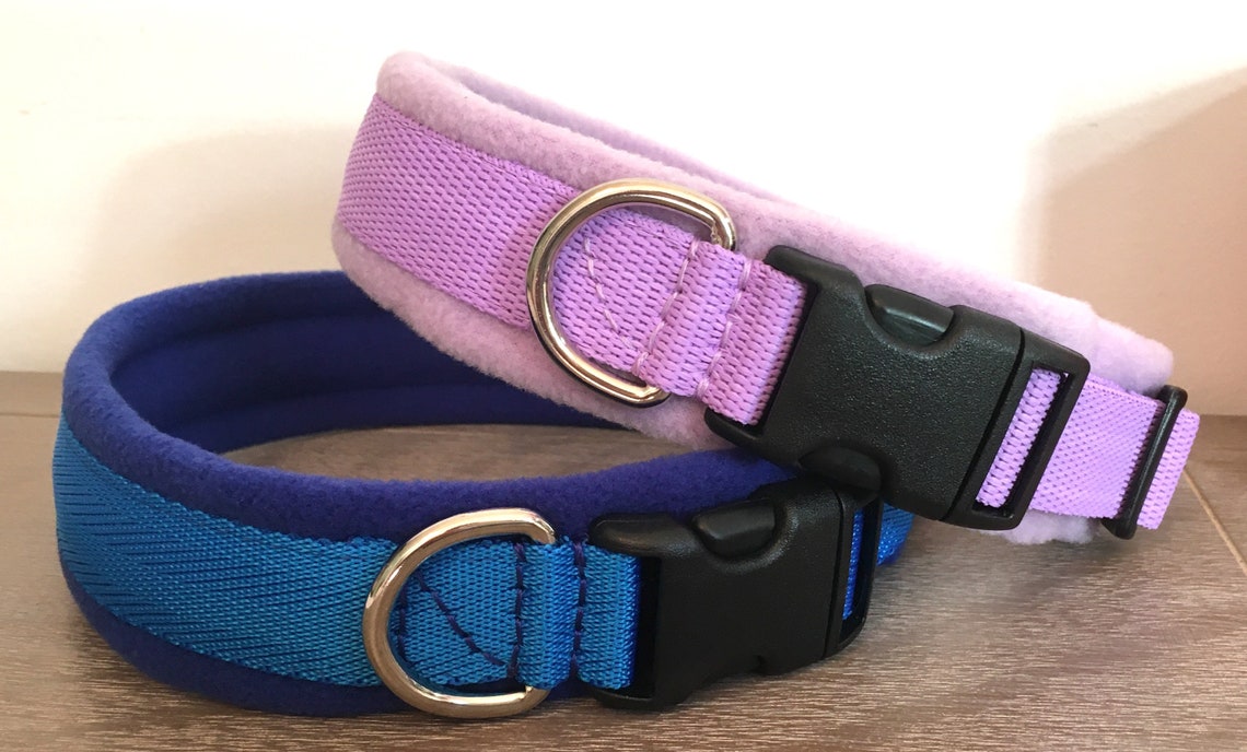 WIDE Width Fleece Padded Dog Collar Large dogs made to Etsy