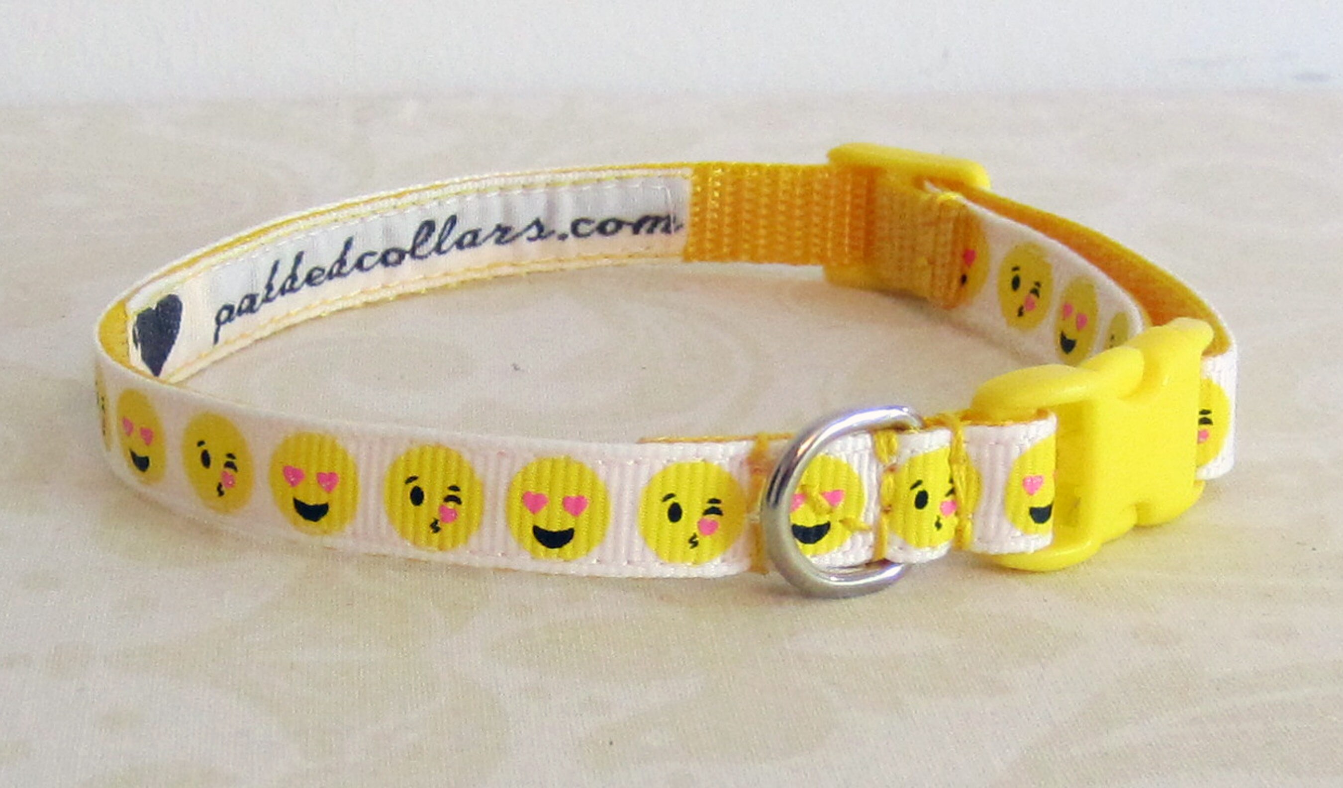 Emoji Dog Collar narrow width for tiny dogs / puppies Etsy