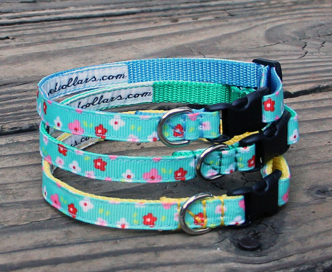 3/8 Width Meadow Flowers Dog Collar Narrow Width for Etsy