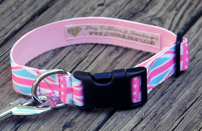 1 Width Pastel Union Jack Dog Collars British Flag Etsy