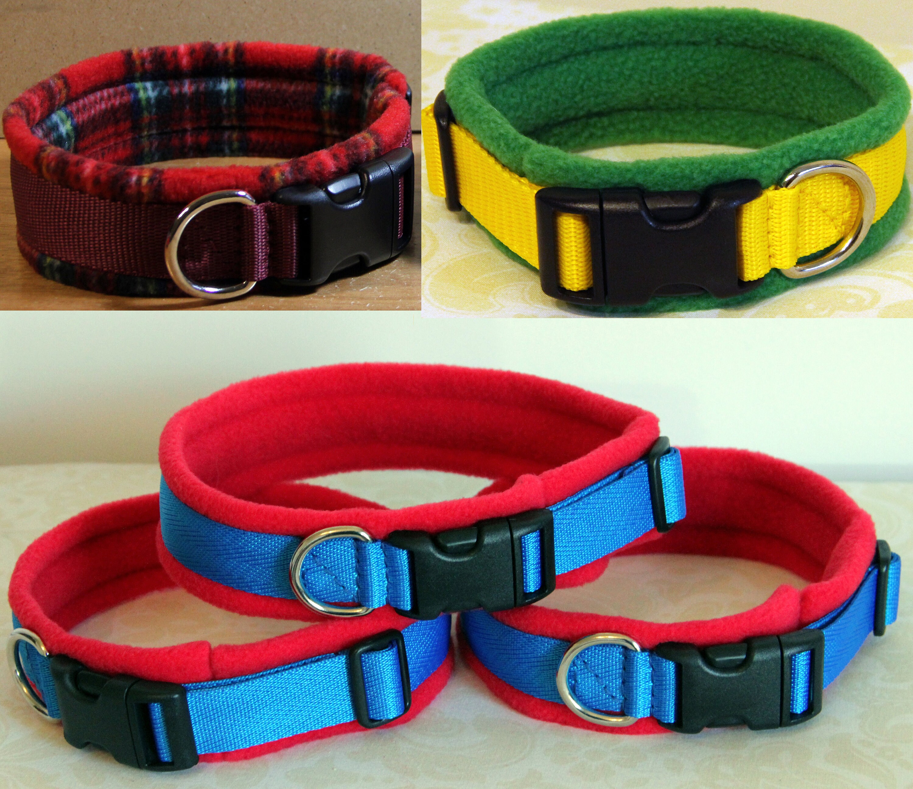 WIDE Width Fleece Padded Dog Collar Large dogs made to Etsy