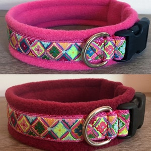 WIDE Width BROCADE Padded Dog Collars made to Measure - Etsy