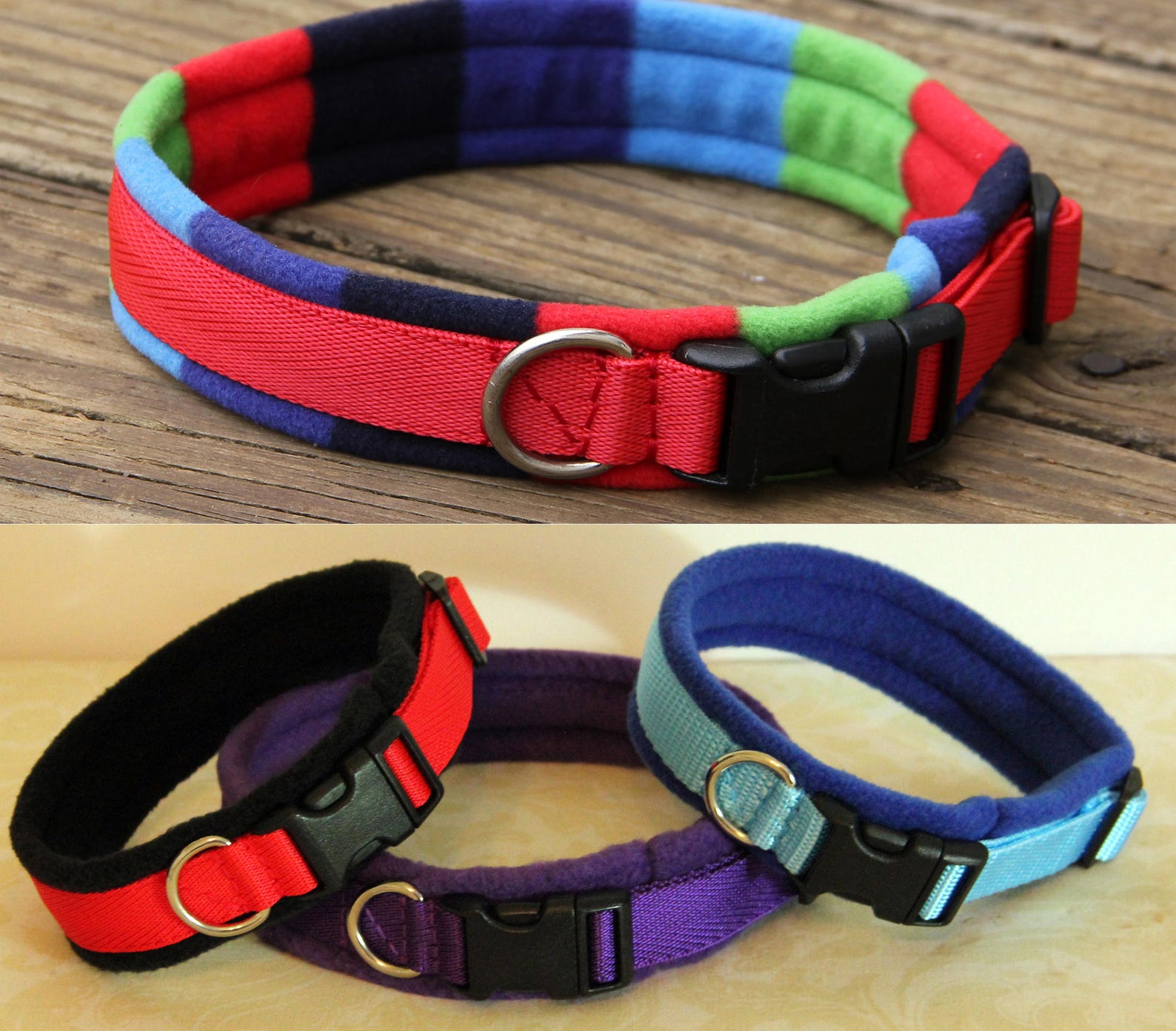 MEDIUM Width Fleece Padded Dog Collar made to Measure Quick Etsy UK