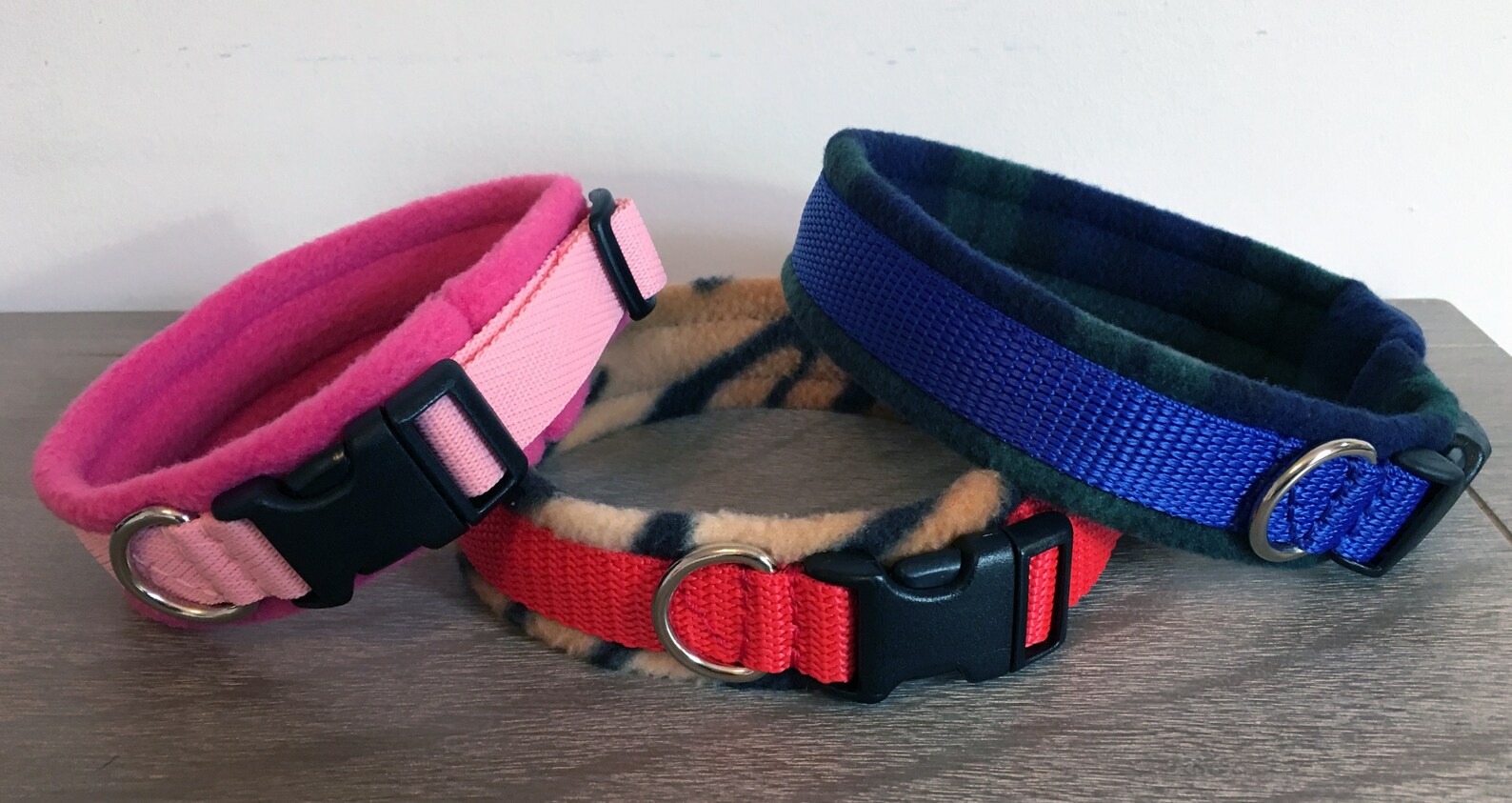 MEDIUM Width Fleece Padded Dog Collar made to Measure Quick Etsy UK