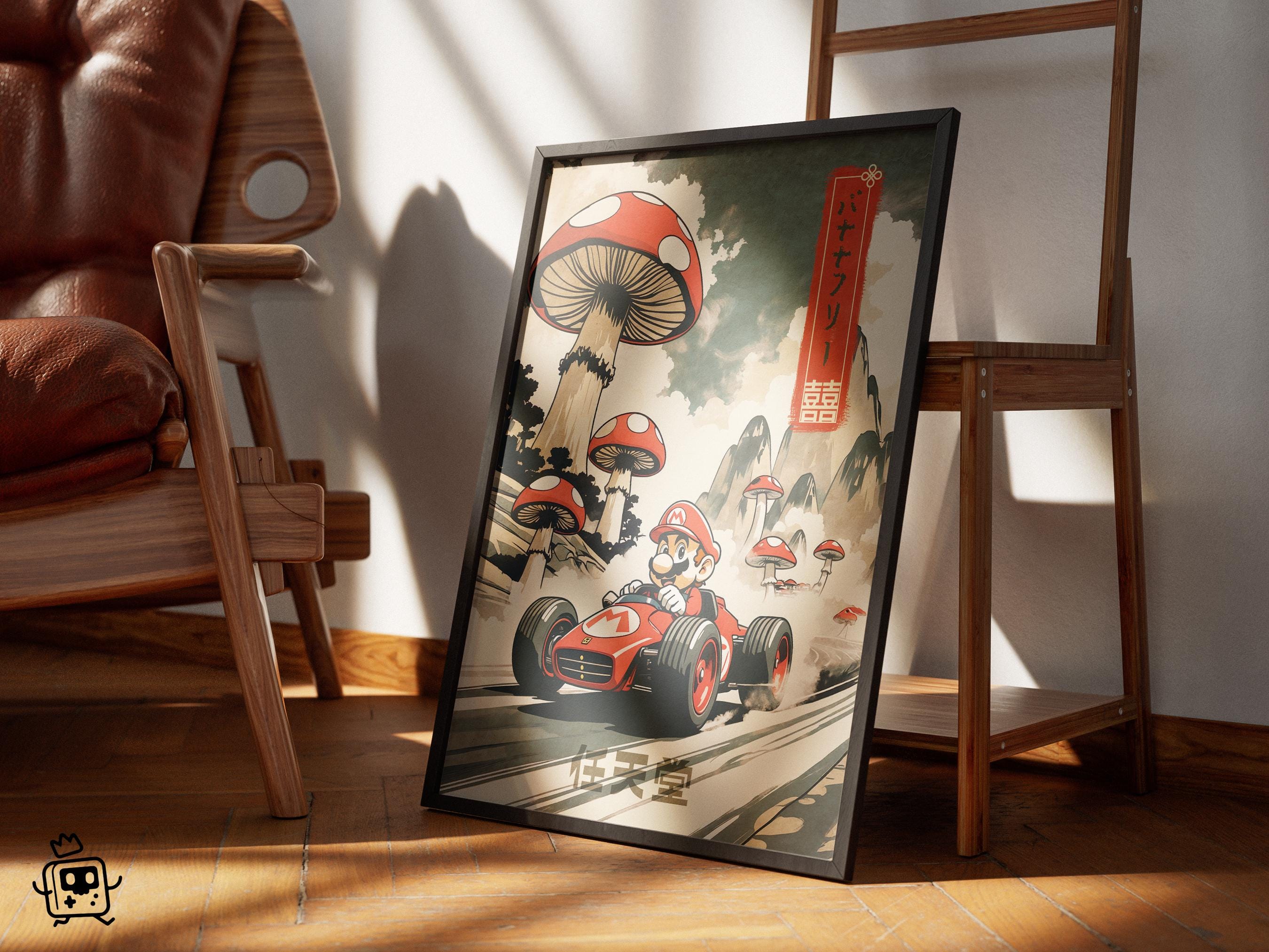 Mario Kart Poster, Japanese Art Style Digital Print, Video Game Poster ...