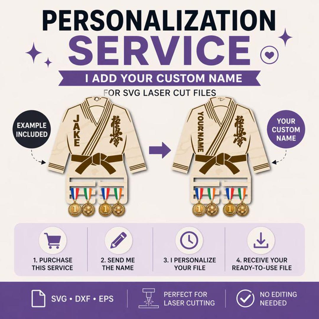 Customised Name Files Custom Name Personalization for SVG Files | Add Your Name | Laser Cut ...