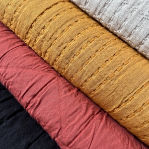Pre Quilted Cotton Fabric: Earthy Colors, 396gsm - Half Metre