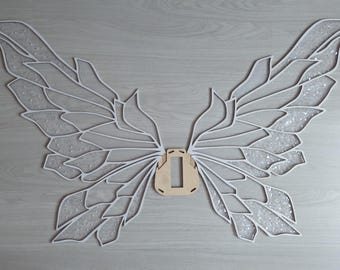 Sparkling fairy wings with rhinestones and pearls