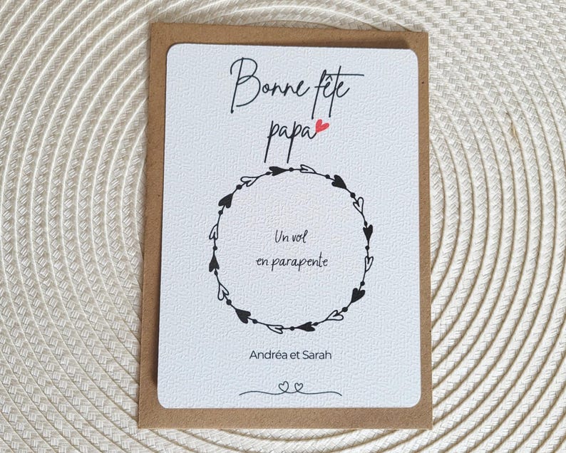 Carte fête des pères personnalisée - carte surprise papa - carte cadeau fête des papas - carte à gratter pour papa - carte merci papa image 2