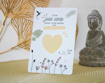 Carte à gratter - Annonce originale - Annonce grossesse papi mamie - Annonce mariage - Demande parrain marraine témoin demoiselle d'honneur