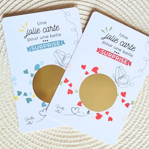 Carte à gratter annonce surprise - Annonce grossesse - Annonce mariage - Demande témoin - Invitation anniversaire - Imprimé en France