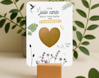 Carte à gratter - Annonce originale - Annonce grossesse papi mamie - Annonce mariage - Demande parrain marraine témoin demoiselle d'honneur