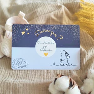 Carte à gratter annonce grossesse - futur papi - bébé arrive - tu vas être grand-père - annonce grossesse originale