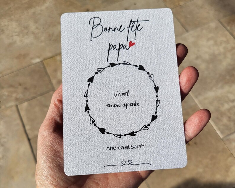 Carte fête des pères personnalisée - carte surprise papa - carte cadeau fête des papas - carte à gratter pour papa - carte merci papa image 4