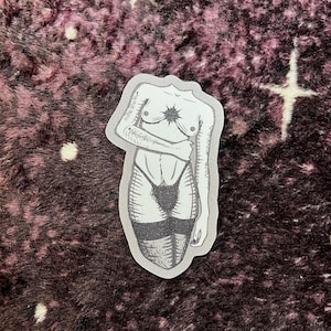 Genderqueer Fem Body Sticker Glitter Vinyl