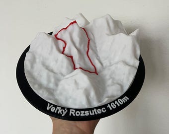 Aangepaste topografische 3D-kaart | Gepersonaliseerd wandel- en klimcadeau