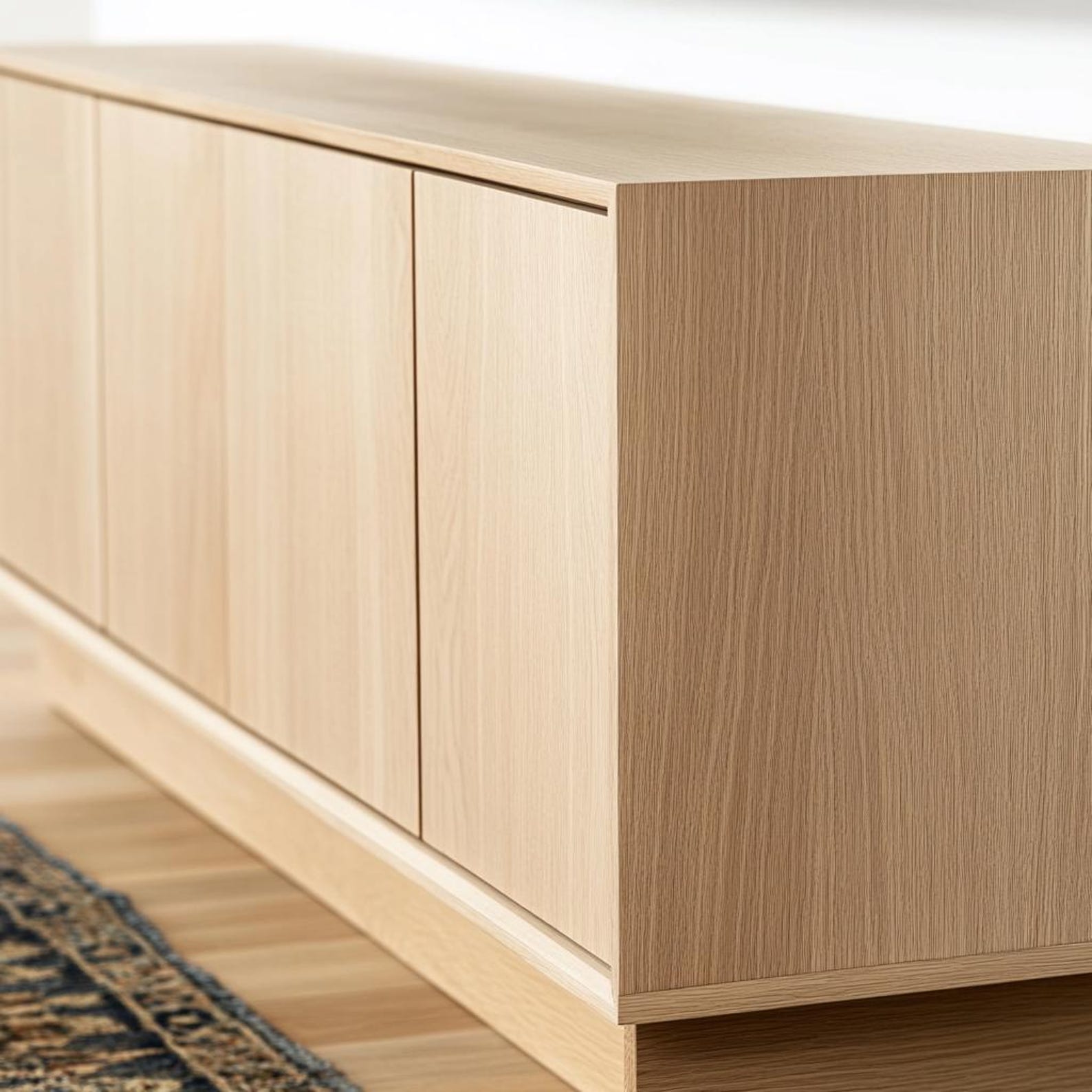 Custom White Oak Media Console, Handcrafted Entertainment Console, TV ...