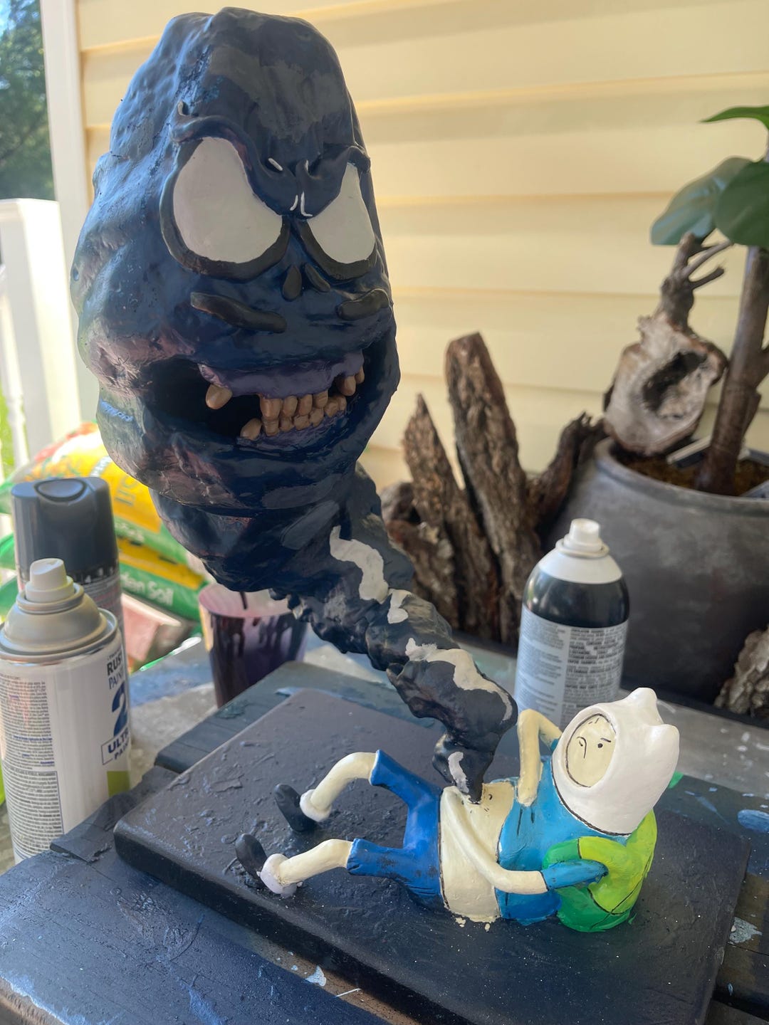 Dear Feaster Finn and the Fear Feaster - Adventure Time Statue Sculpture (MTO) - Etsy
