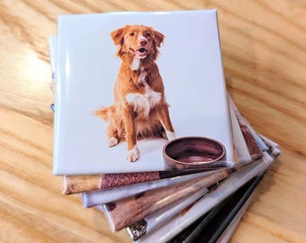 Custom Fridge Photo Magnets, 2''x2", Fridge Magnets,Picture Magnet,Transform Memories, Pet & Family into Magnets,Unique Gift for Mom, Family