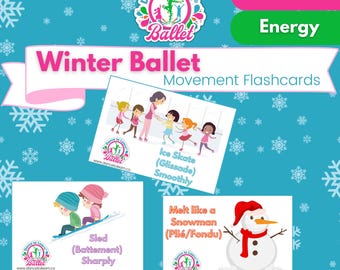 Flashcards winterballet | Afdrukbare activiteit kleuterdans