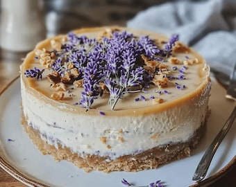 La mejor receta de tarta de queso con miel y lavanda