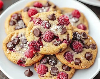 La mejor receta de galletas de chocolate y frambuesa