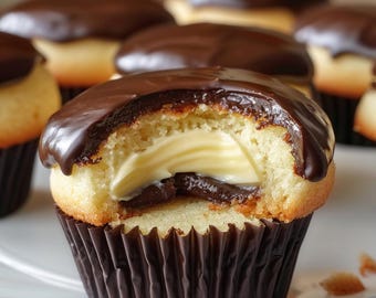 La mejor receta para cupcakes de Boston Cream