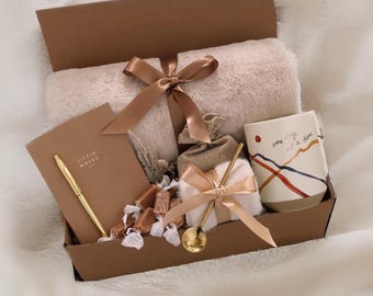 Hygge Gift Box with Blanket, Thinking of you, Bereavement, Encouragement gift, Sympathy gift Basket, Thank You, Sending a hug
